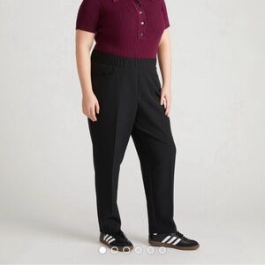 Universal Standard size M (18-20) Pintuck ponte black pants